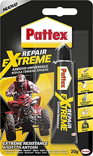 Pattex Repair Extreme Super colla, Colla trasparente multimateriale per interni ed esterni, Colla impermeabile e resistente ad alte temperature, 1 x 20g tubo