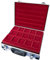 MC.Sammler Alu Münzenkoffer Münzkoffer inkl 5 Münztableaus für 75 Münzen 50x50mm (75 Fächer - 50x50mm)