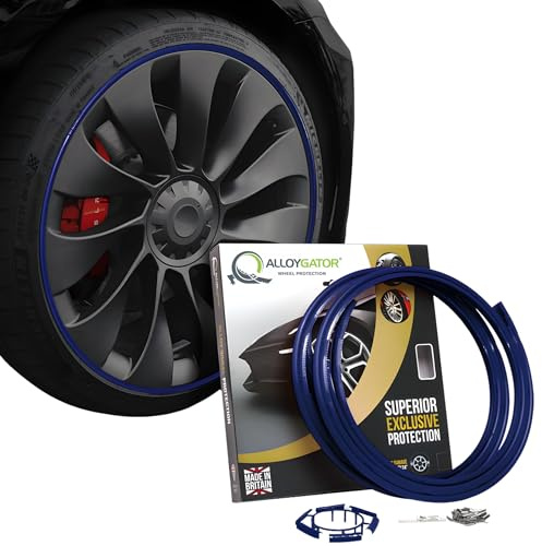 AlloyGator Blue Alloy Wheel Protectors For Upto 24 Wheels | Fits All Cars | Premium Quality Rim Protectors | 15 Colours Available