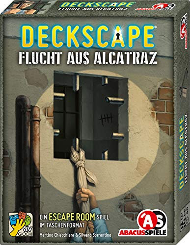 ABACUSSPIELE 38201 - Deckscape - Flucht aus Alcatraz, Escape Room Spiel, Kartenspiel, Silver