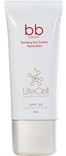 LifeCell Hydrating Antioxidant SPF 30 Tinted Anti-Aging BB Cream – Medium Shade – Physical Sunscreen with Zinc Oxide for Wrinkle Prevention, Dark Spot Defense – 1oz