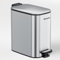 LOVEWIND 6L Bathroom Bin, Silver Slim Pedal Bins for Space-Saving, Small Bin for Compact Spaces, with Lid and Inner Bucket, Softly Close and Stay Open, Modern Design, Easy-Clean & Durable