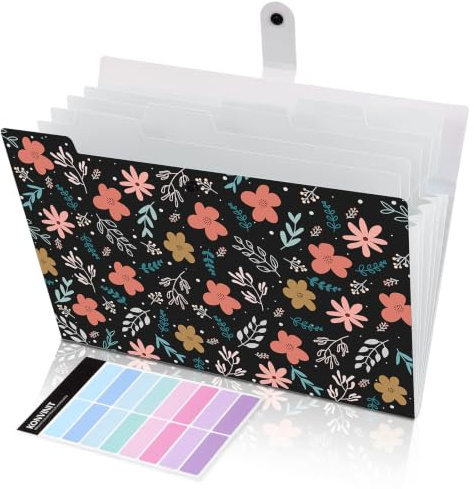 KONVINIT Trieur 6 Compartiments A4 Trieur Document,black | trieur document trieur a4 pochette