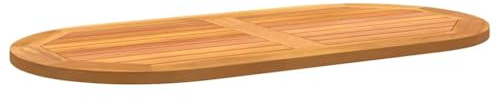 vidaXL Tischplatte Öl-Natur 100 x 50 x 2 cm Massivholz Akazie, Akazien Tisch, moderner Esstisch, rustikale Holzoptik, vielseitig für Zuhause, Büro oder Garten Deko