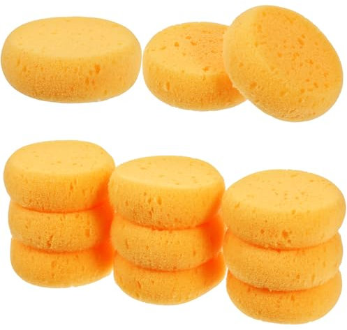 Hpmjz 12 Stück Runde Schwämme Malschwamm Reinigungsschwamm Kunst Schwamm Schwammpinsel Hochelastische Seifenschwämme Tonschwämme für Keramik Küche Schuhe Malerei Handwerk