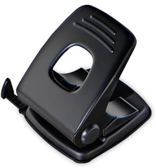 AIBULO 2 Hole Paper Punch – 20 Sheet Capacity Heavy Duty Metal Two-Hole Puncher with Adjustable Guide Bar, Chip Tray & Ergonomic Handle – Compact Design for Office, School & Home Filing Use