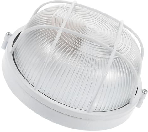 LIFKOME Lámpara de Pared para Sauna con Protección Antivaho y Resistente Cubierta Redonda de Vidrio y Aleación de Zinc Compatible con Bombillas Fácil Instalación para Habitación de Vapor