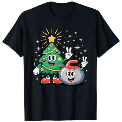 Noël Arbre Pierre De Curling X-Mas Curler T-Shirt