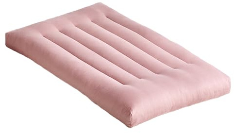 Ultra Platt kudde, Ultra-Platt kudde för att sova, 6 cm Tunn kudde för att sova på mage, Tunn kudde med Formminne 65x40x6 cm, Rosa