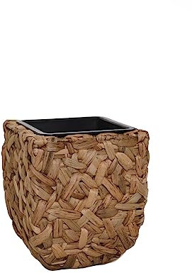 VIVANNO Jardinière en Jacinthe d'eau Naturelle Wild Design - 30 x 25 x 25 cm
