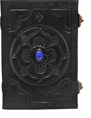 Leder-Tagebuch, handgearbeitet, blanko Seiten, Notizbuch, Scrapbook Skizzenbuch, Notizblock, Schatten, Hokus, Pokus, Buch, Zauberbuch