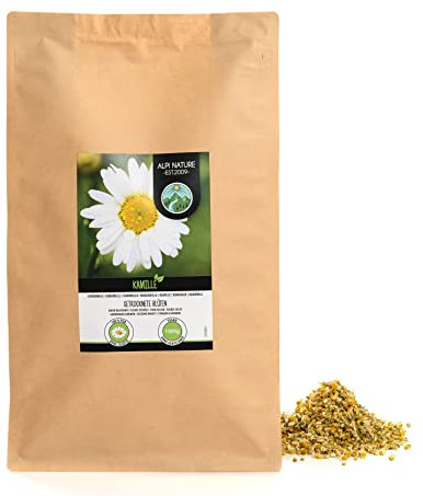 Alpi Nature Camomille Infusion 1kg, Fleurs de Camomille Séchées, Qualité Supérieure, Thé en Vrac