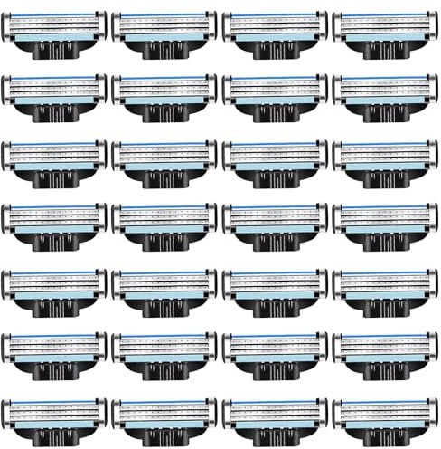 Rasierklingen 2 Rasierer 28 Rasierklingen Rasierer Mach 3 Rasierklingen Rasierer Herren Nassrasierer Herren Geschenke für Papa Ehemann Freunde Vorteilspaket