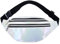 Bauchtasche Mode Damen,Holographische Fanny Pack wasserdichte Neon-Reise-Gürteltasche Bauchtasche Damen,Verstellbarer Gurt Hüfttasche für Runing, Wanderung und Outdoor-Aktivitäten (Weiß)