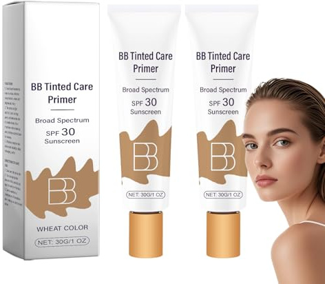 BB Crème Protectrice Spf 30 – Hydratation, Couvrance Des Imperfections, Teint Frais Et Mat | Crème Teintée Légère, Fond De Teint, Anti-Lumière Bleue | Longue Tenue, Formule Non Grasse (Blé)