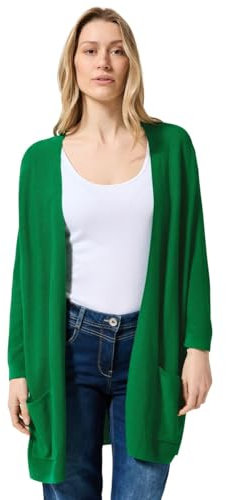 CECIL Damen B253948 Offener Feinstrick Cardigan, Garden Green, Large