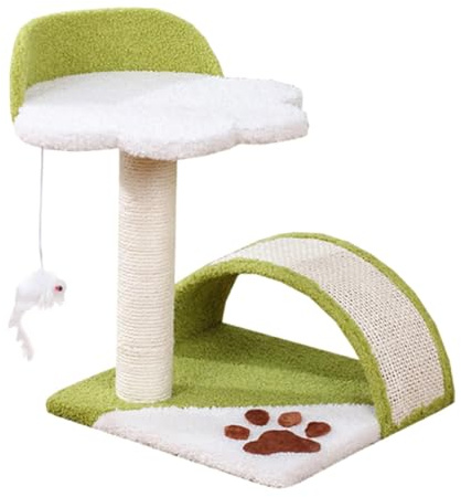Gatto Sisal Torre Grattato - Cat Plays Post, Cat Scratch Board | Pole Graffio Sisal con Giocattolo Pendente, Colonna Graffio Stand Albero Di Gatto, Toilette E Piattaforme