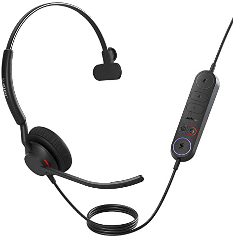 Jabra Engage 40 telefon på örat headset trådbundet mono svart mikrofon brusreducering, brusreducering