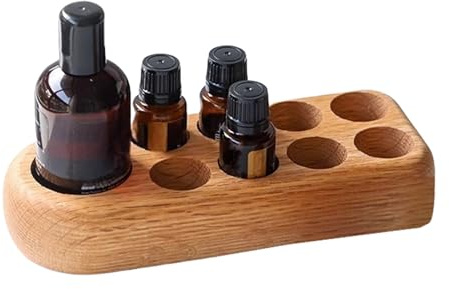 Generico Organizzatore per Smalti - Porta Bottiglie Olio - Scaffale Multifunzione in Legno con Scomparti Organizzati per Rossetti, Bottiglie di Smalto e Flaconi Profumo