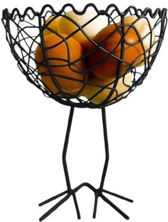 Cestino Per Uova – Cesto Da Cucina In Metallo – Supporto Verticale Per Frutta, Pane, Biscotti – Cestino In Filo Rustico Per Pasqua, Bancone, Buffet, Bambini E Adulti