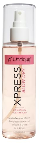 UNNIQUE Xpress Blow Dry Spray - The 40% Faster Blow-Dry Heat Protectant & Styling Primer to Achieve a Salon-Quality, Damage-Free Style and Shorten Your Morning Routine