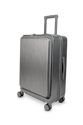 Vuelto Valise Soute Grande 76 cm – Bagage Rigide et Extensible en ABS avec Serrure TSA – Port USB, Porte-Gobelet – 4 Roues Doubles 360 Gris Anthracite