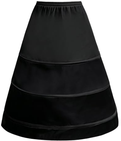 Sopesil Women's A-Line Petticoat Underskirt Crinoline Half Slips Underdress with Hoops for Wedding Bridal Vintage Evening Halloween Medieval Cosplay Dress
