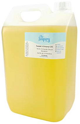 Olio mandorla dolce, 5 litro, cosmetico, per massaggi, aromaterapia, saponi, lozioni. Puro olio vettore adatto per cuoio capelluto, viso, pelle, occhi e capelli