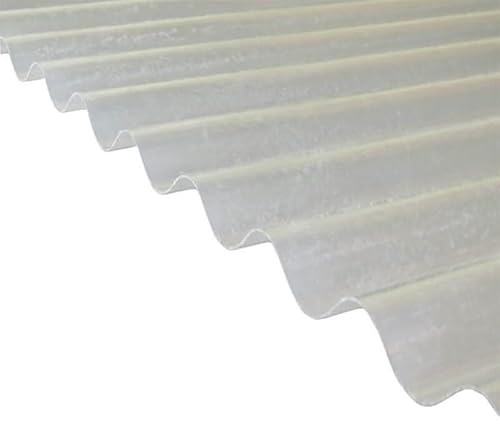 Plaque polyester ondulée toit translucide (PO 76/18 - petite onde) Translucide, l.- 90cm, L.- 3m