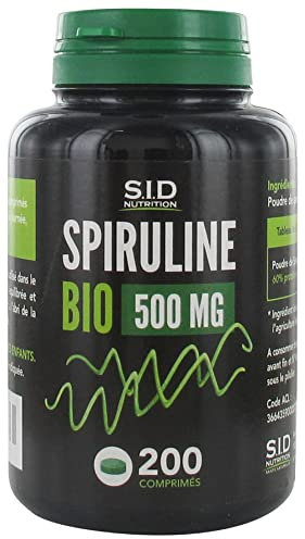 S.I.D Nutrition Spiruline Bio 500 mg 200 Comprimés