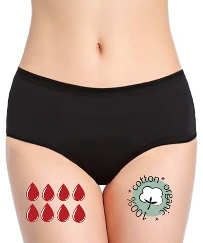 NoBlood Bragas Menstruales Flujo Abundante | Braguitas Menstraules Mujer Niñas | 12 años/4XL (Ultra, XS)