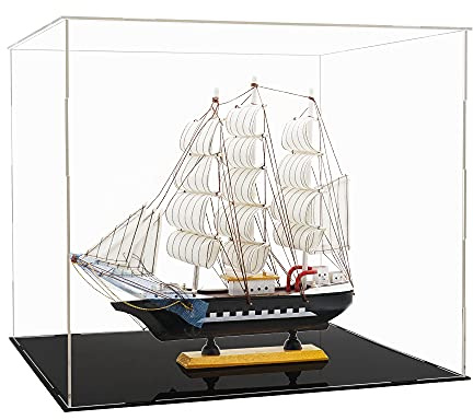 Tingacraft Acrylic Large Display Case (40 x 36.5 x 35 cm) for Model Perspex Box for Helmet, Assembly Required