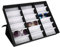 Wakects Sonnenbrillen-Organizer, 18 Fächer, Sonnenbrillen-Aufbewahrungsbox, Sonnenbrillen-Vitrine, Brillenaufbewahrung, Brillen-Aufbewahrungsbox, Display-Rack für Zuhause, 47.5 x 37.5 x 6 cm