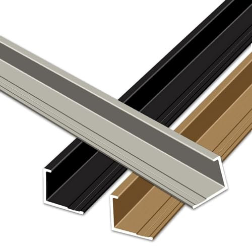 Yoeoefuo 2 Stücke Abschlussprofil Abschlussleiste Übergangsprofil Abdeckleisten Kantenleiste Rutschfeste Bodenübergangsschwelle Ungleichmäßige Schwellenkantenverkleidung Bodenleiste Abdeckleiste Für H