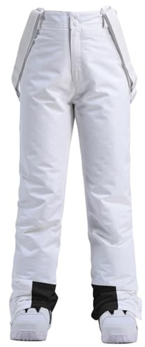 HOTIAN Pantalones de esquí para mujer, pantalones de snowboard para mujer, cálidos, impermeables, resistentes al viento, desmontables, para esquí de fondo, pantalones térmicos, pantalones de