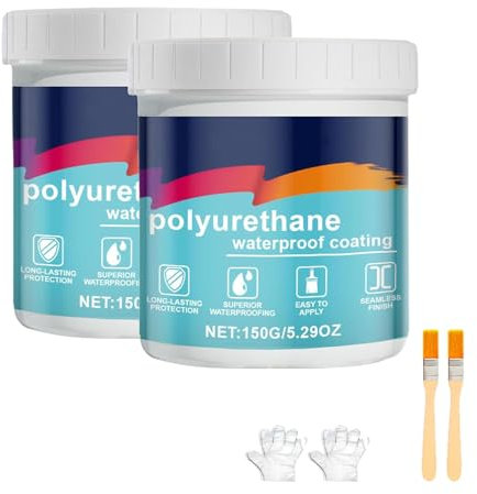 JUFKGBAR 2pcs polyurethane waterproof repair agent, Firelye polyurethane waterproof coating, water-based polyurethane waterproof leak-proof coating