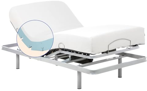 Geriafy – Pack Lit Électrique Renforcé avec Matelas Viscoélastique de 20 cm Tencel | Tissu Frais et Doux (90x190 cm, Télécommande)