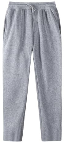 Generisch Reha Hose Damen Seitlich Zu Öffnen Damen-Jogginghose mit Fleece-Futter, breite, gerade Beinhose, Jogginghose, Joggerhose, Workout, hohe Taille, Yogahose mit Taschen Damen Hose 36 (Grey, S)