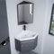 Eckwaschbecken mit Unterschrank Eckwaschbecken mit Unterschrank Wasserrückhaltekantendesign, Hänge Waschbecken Klein Gäste WC Badezimmer mit Heißem und Kaltem Wasserhahn(38cm)