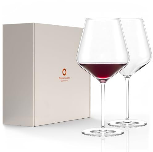 Stölzle Lausitz Verres Bourgogne Starlight Lot de 2, 820 ml – Verres à vin rouge en cristal sans plomb Bourgogne & Pinot Noir – Cristal sans plomb – Lavable au lave-vaisselle & résistant aux chocs