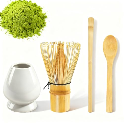 4 Stück Matcha Set, Matcha Besen Set, Matcha Whisk Set Verwenden Sie Professionelle AusrüStung Um Ihnen Ein Rituelles GefüHl Zu Geben