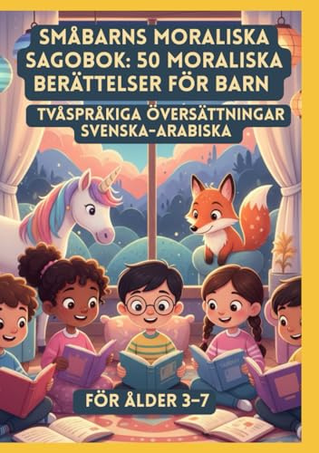 Småbarns Moraliska Sagobok: 50 moraliska berättelser för barn | Tvåspråkiga översättningar svenska-arabiska | För ålder 3–7