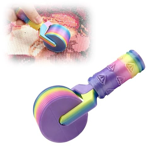 Diamond Art Roller 10X4CM Diamond Painting Straightening Tool Detachable 3D Printing Multipurpose Diamond Art Accessories for Adults Kids Craft Lover Gift (Color A)