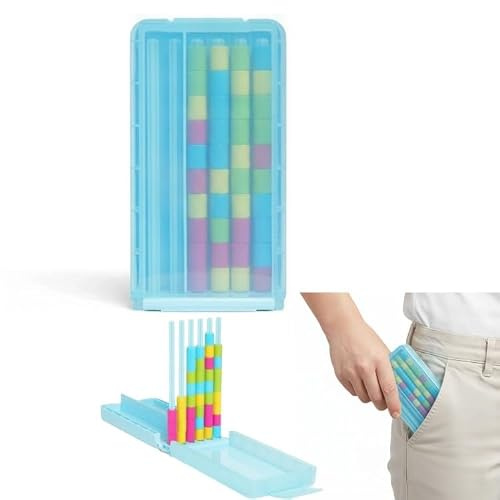 Generic Mini Color Stack Challenge, Portable Brain Teaser Travel Game med 40 färgringar, Compact Stack & Sort Color Ring Challenge, Matchande staplingspusselspel för vuxna familjekvällsfester