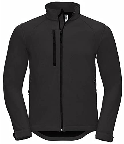 Russell Mens Water Resistant & Windproof Softshell Jacket (L) (Black)