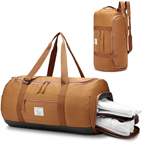 Bolsa de Viaje con Compartimento para Zapatos Bolsa de Deporte, Fin de Semana, para Hombre/Mujer, Grande