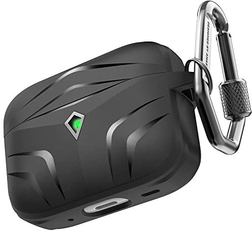 AHASTYLE Funda AirPods Pro 2.ª Generación (Cable USB-C/Lightning) Estuche Resistente a los Golpes Compatible con AirPods Pro 2.ª Generación 2023/2022 (Negro)