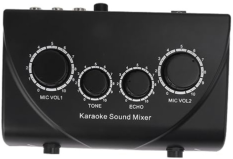 SPYMINNPOO Mini Sound Mixer,Mini Audio Mixer Line Mixer Portable Sound Mixer Karaoke Sound Mixer for Companies Family Gatherings 100 240V (UK Plug)