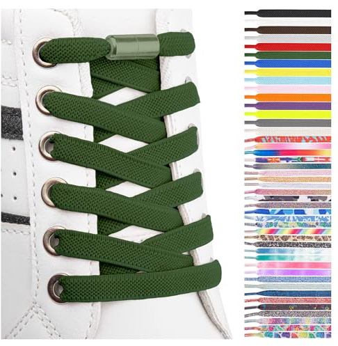 SULPO cordones elásticos - Cordones planos sin atar - Cordones coloridos de cierre rápido - cordones zapatillas deporte - cordones elasticos niños - atacadores elasticos