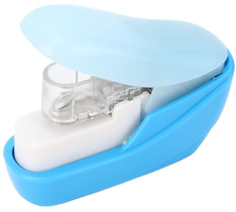 Stapleless Stapler,4 Pages Binding Capacity Stapleless Paper Crimper Desktop Stapler Mini Handheld Staplers No Needle Type Stapler for Office Paper Stapler